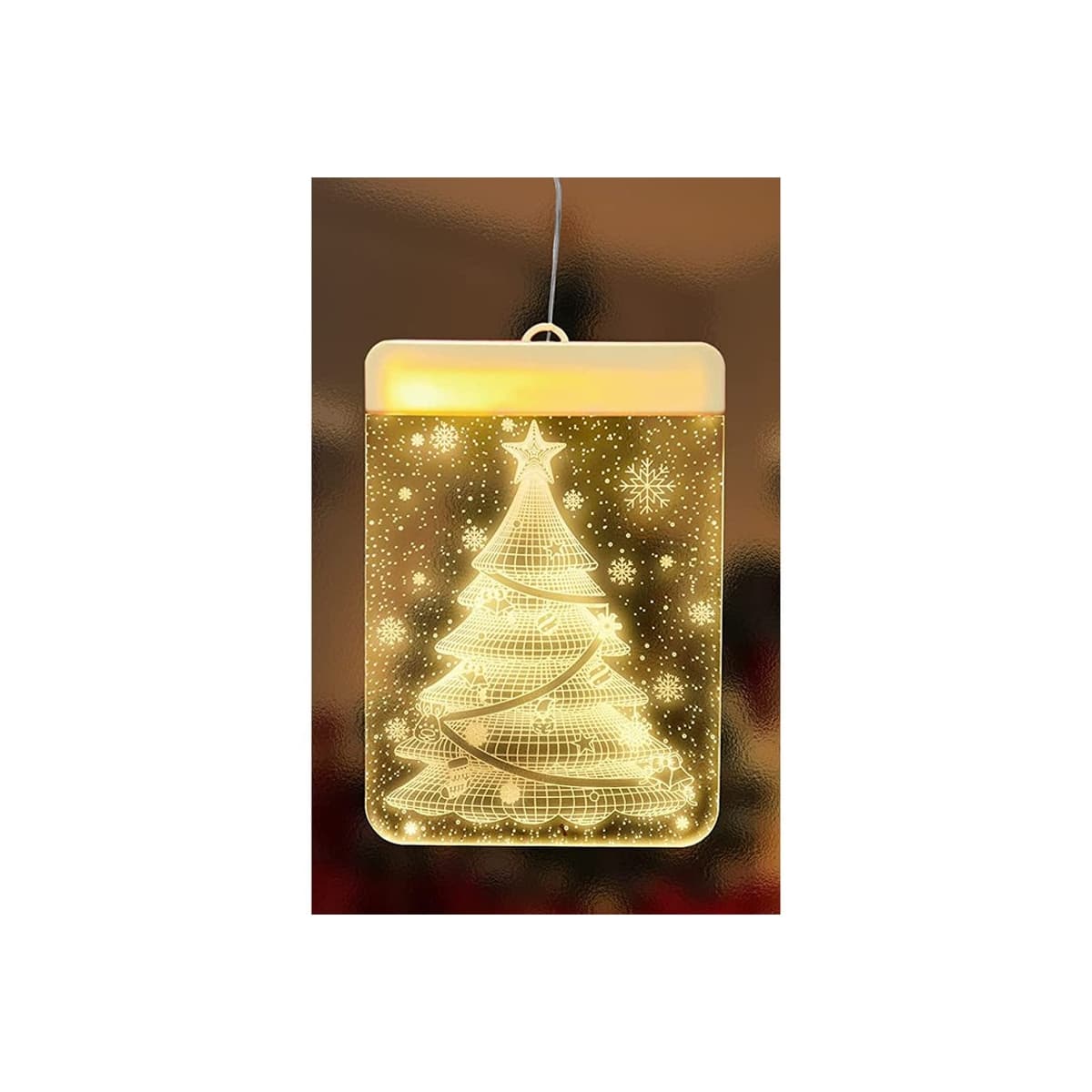 3D-fönsterdekoration med LED, 17x11,5 cm