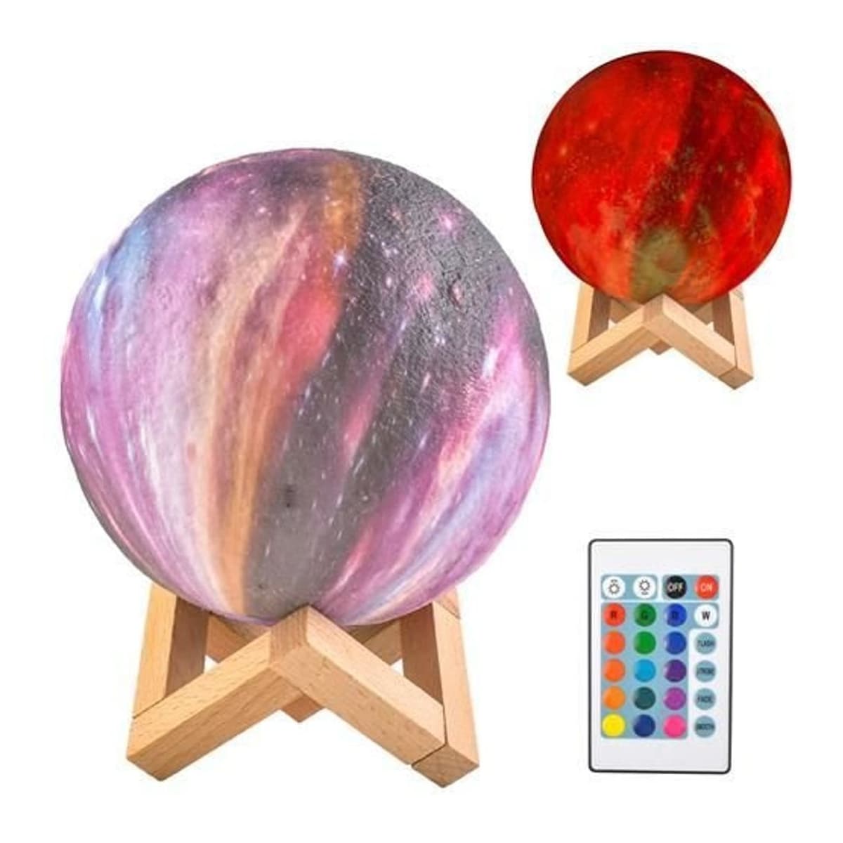 3D månlampa 15 cm med fjärrkontroll