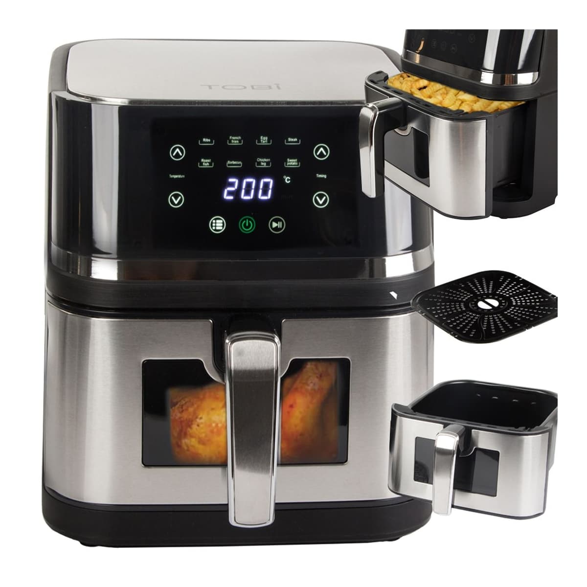 Airfryer, oljefri, 8L, 2400W