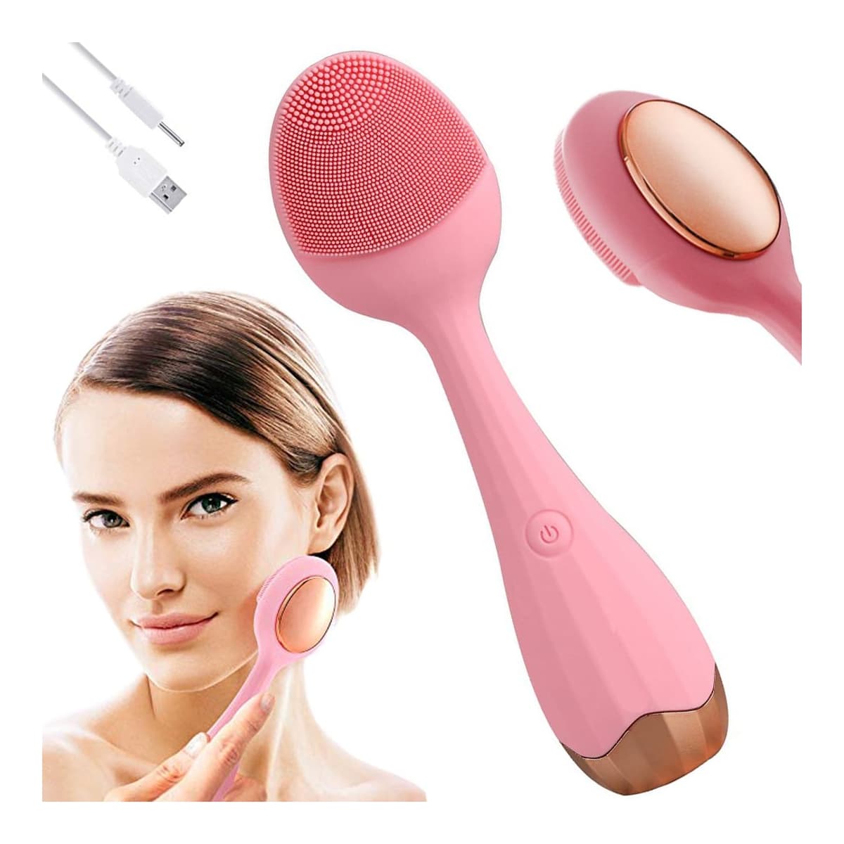 Ansiktsborste, ultraljud, silikon