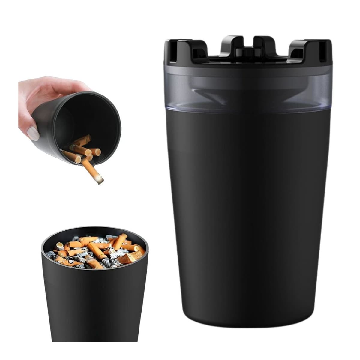 Askkopp för bilens mugghållare, 13 cm