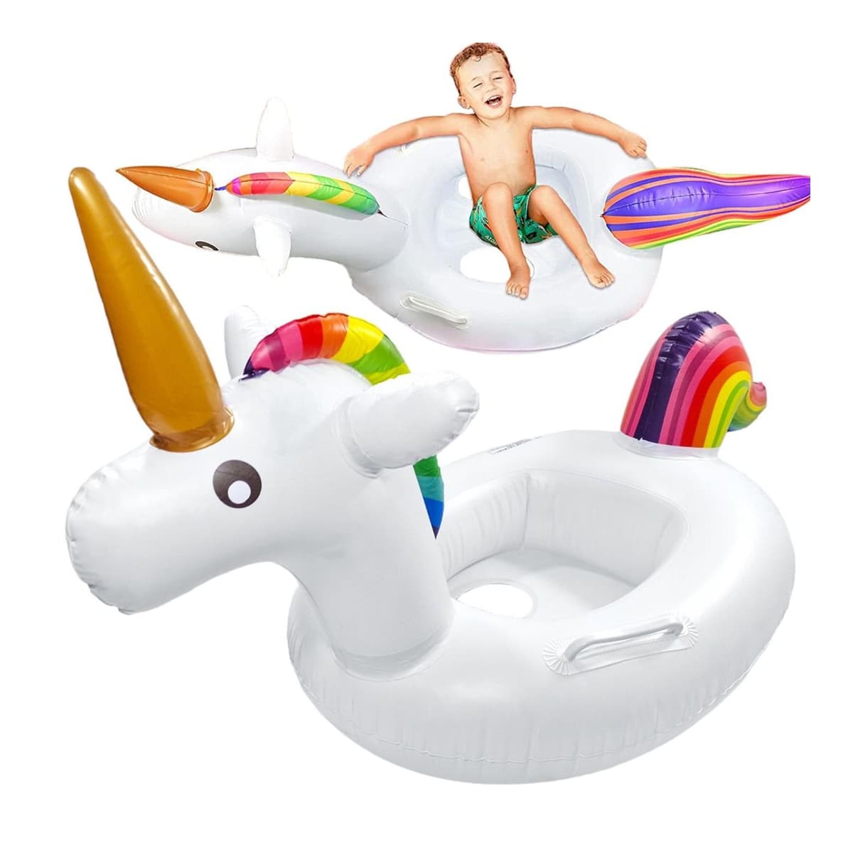 Badring enhörning med sits, 60x45 cm