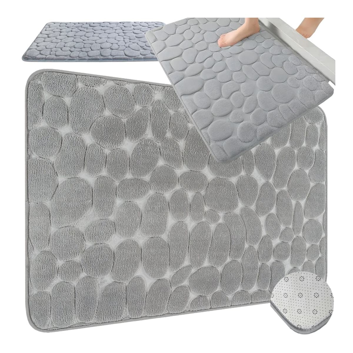 Badrumsmatta 80x50 cm med halkskydd