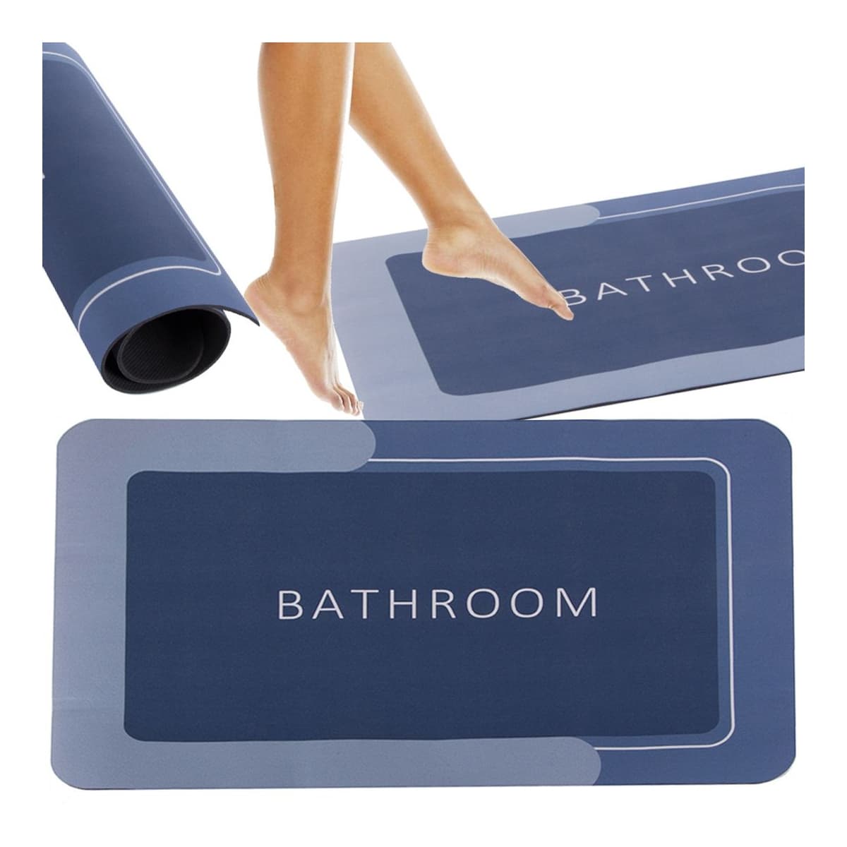 Badrumsmatta, snabbtorkande, 58 x 38 cm