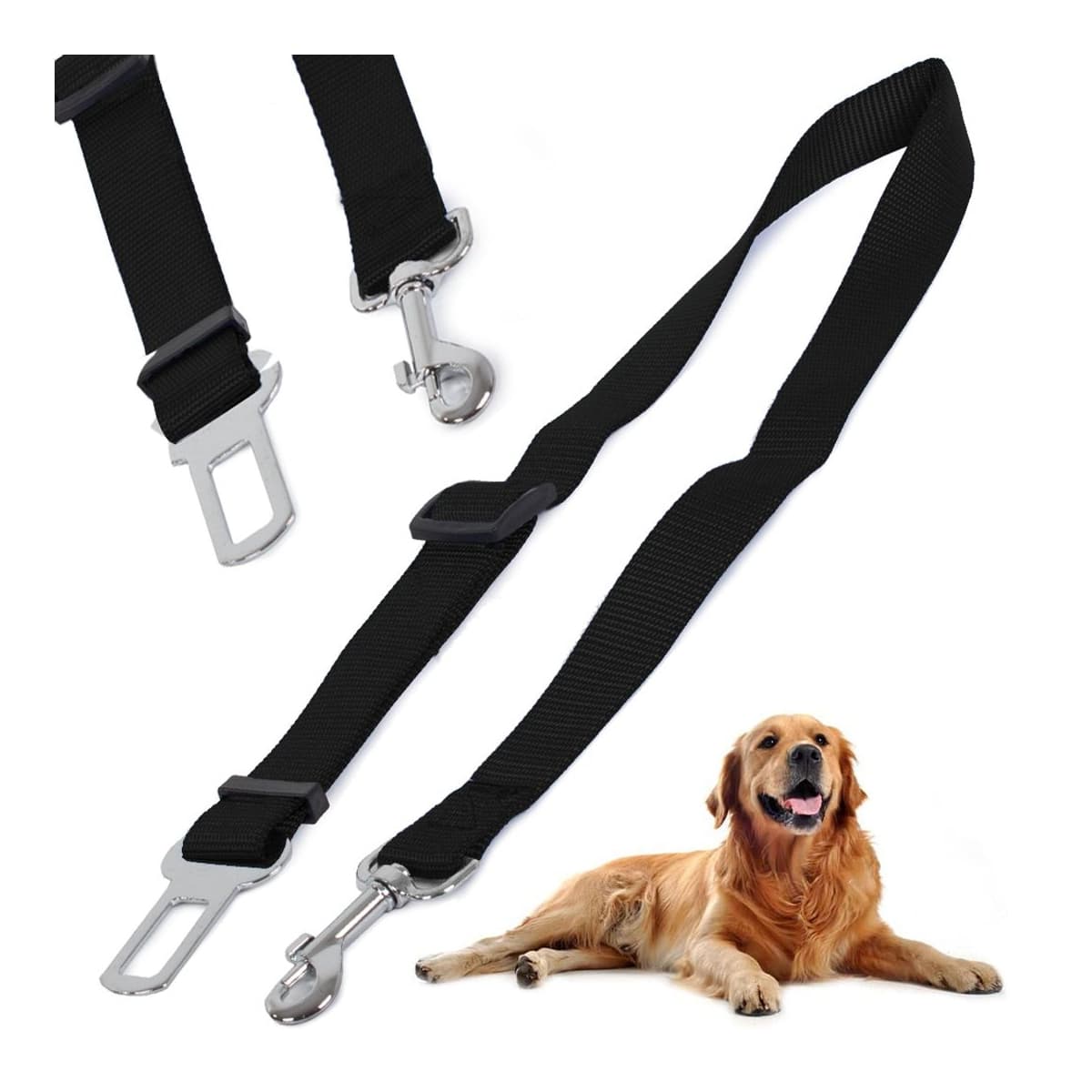 Bilbälte för hundar, justerbart 46-76 cm