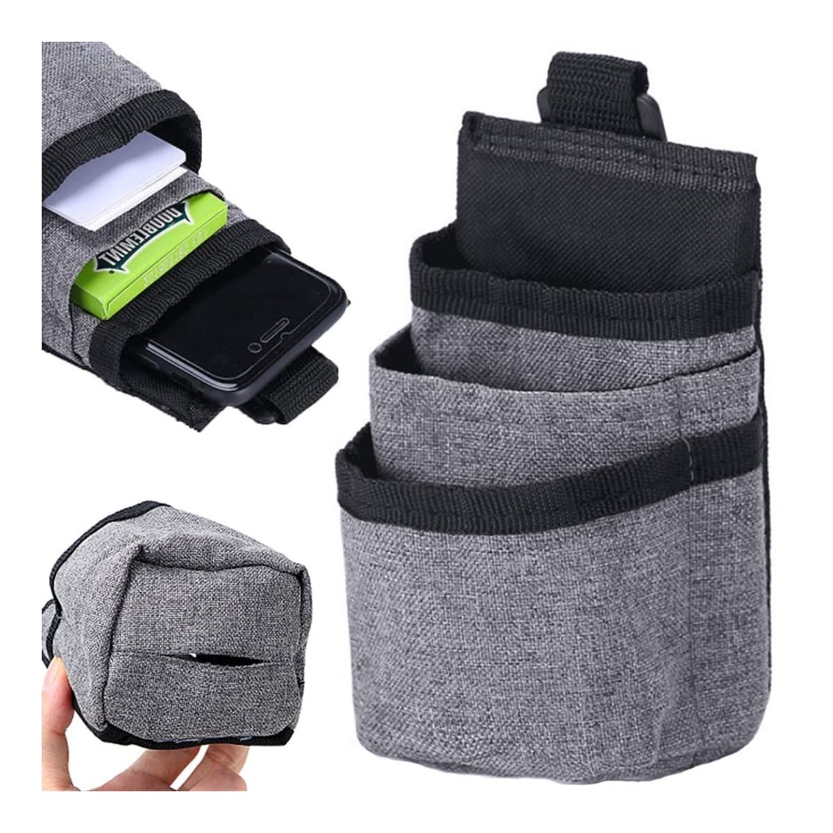 Bilhållare med 3 fack, 15 x 9,5 cm