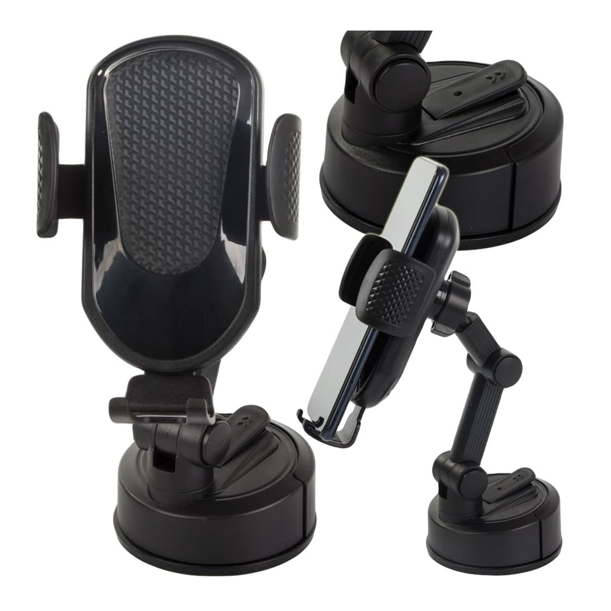 Bilhållare för mobil med sugpropp, 360°