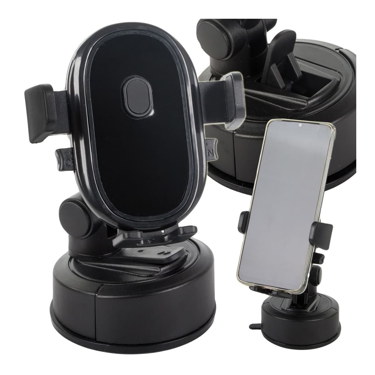 Bilhållare för telefon med sugpropp, 360°