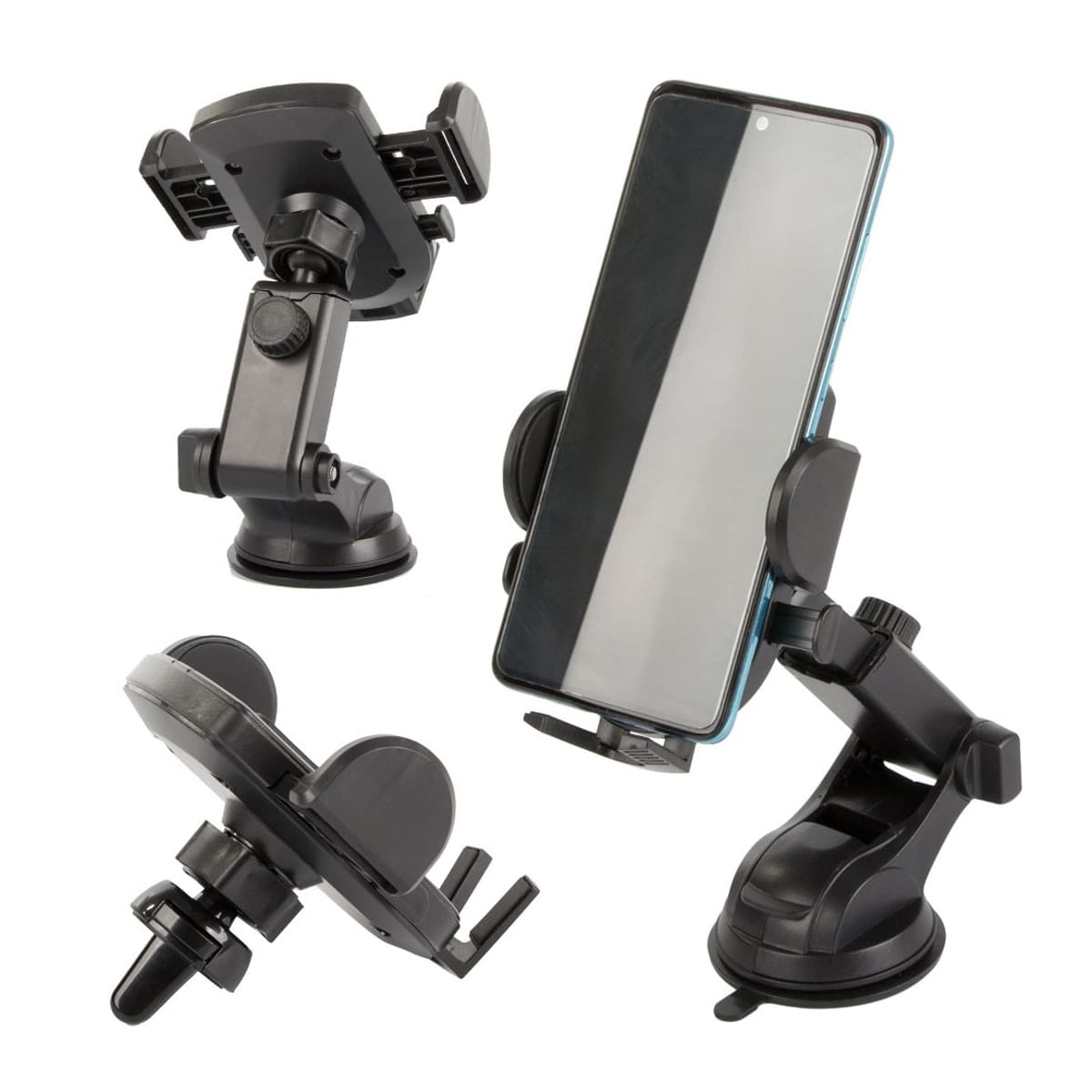 Bilhållare för telefon, vindruta, sugkopp