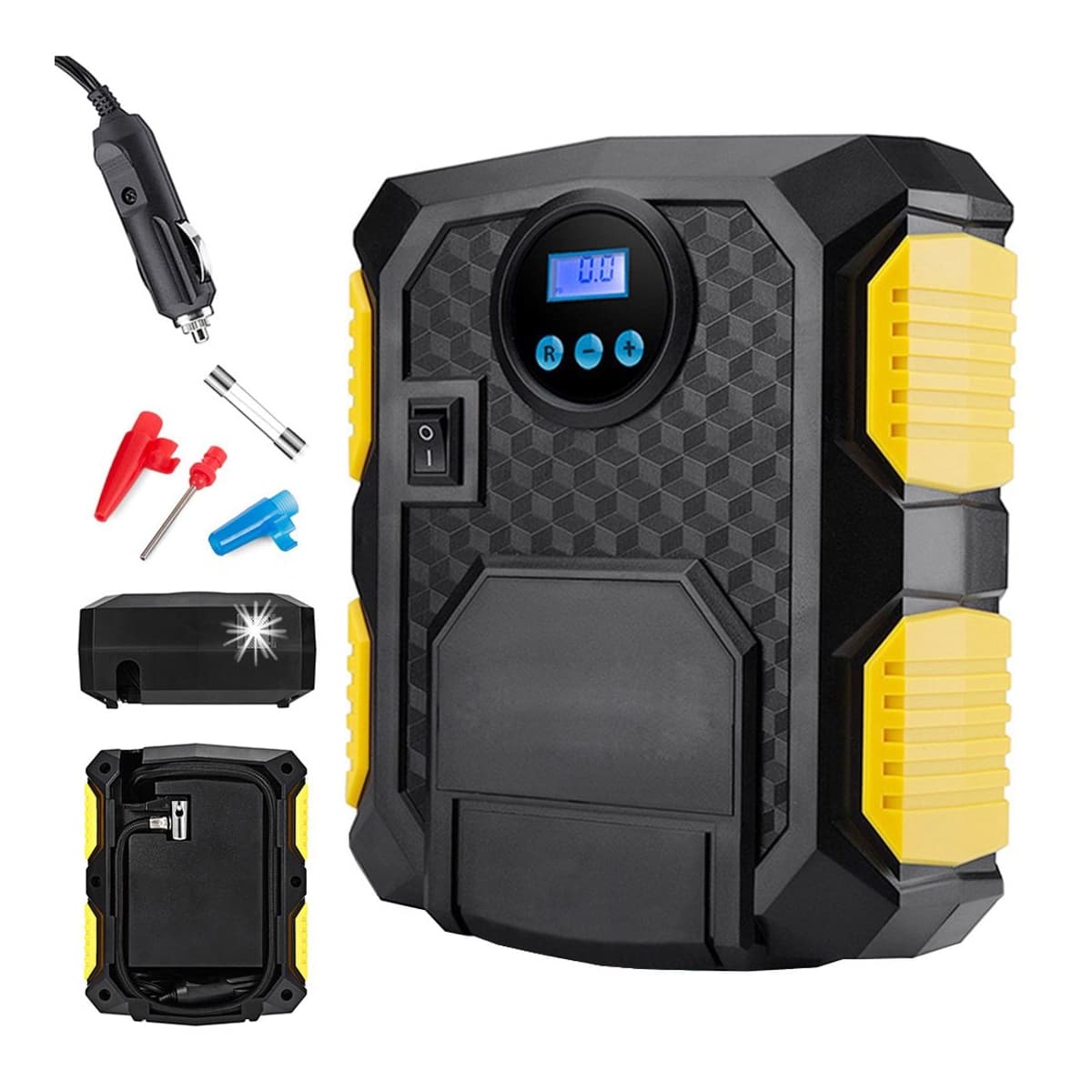 Bilkompressor 12V, 150 PSI, LCD-display