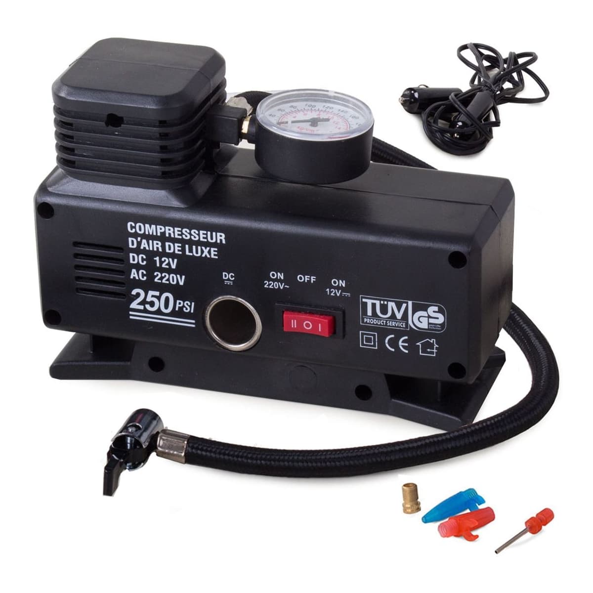 Bilkompressor 12V/230V, 250 PSI