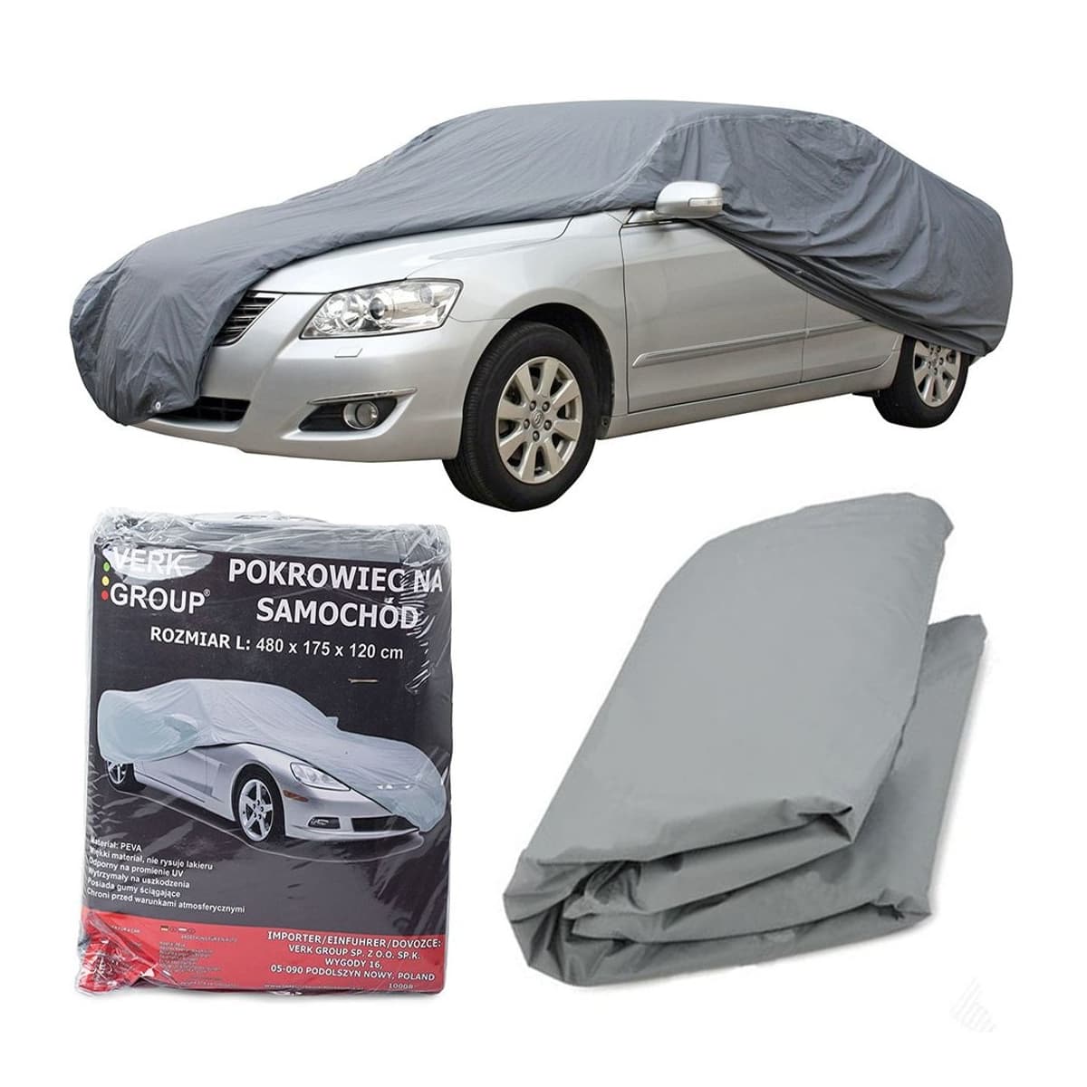 Bilskydd PEVA, storlek L, 480x175x120 cm