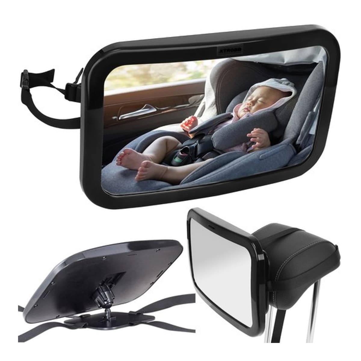 Bilspegel för babyövervakning, 30x19 cm