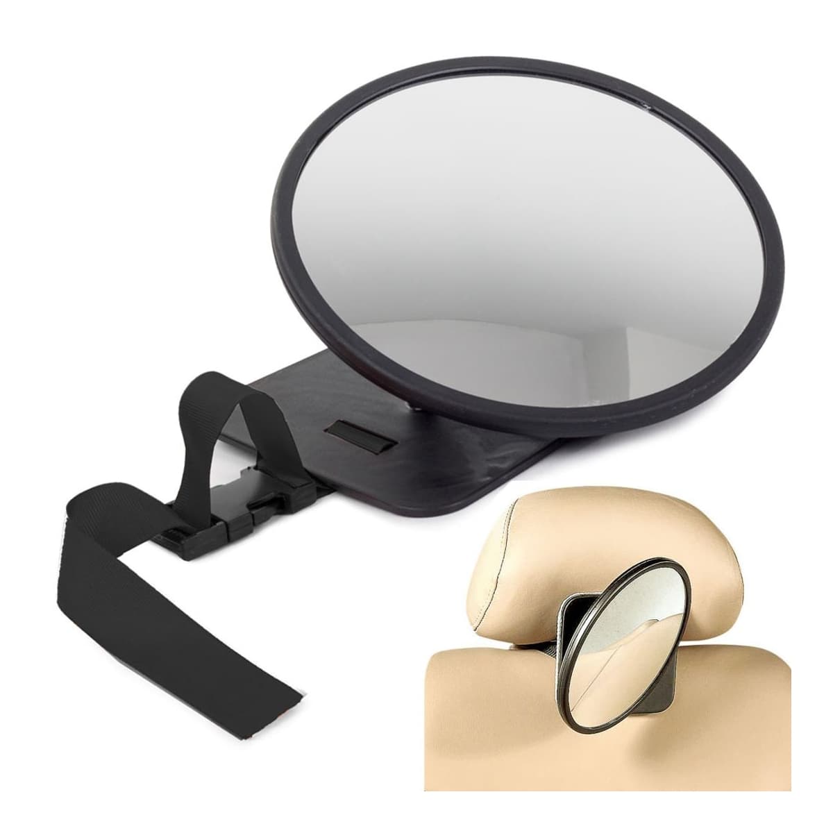 Bilspegel för övervakning av barn, 360°, 19 cm