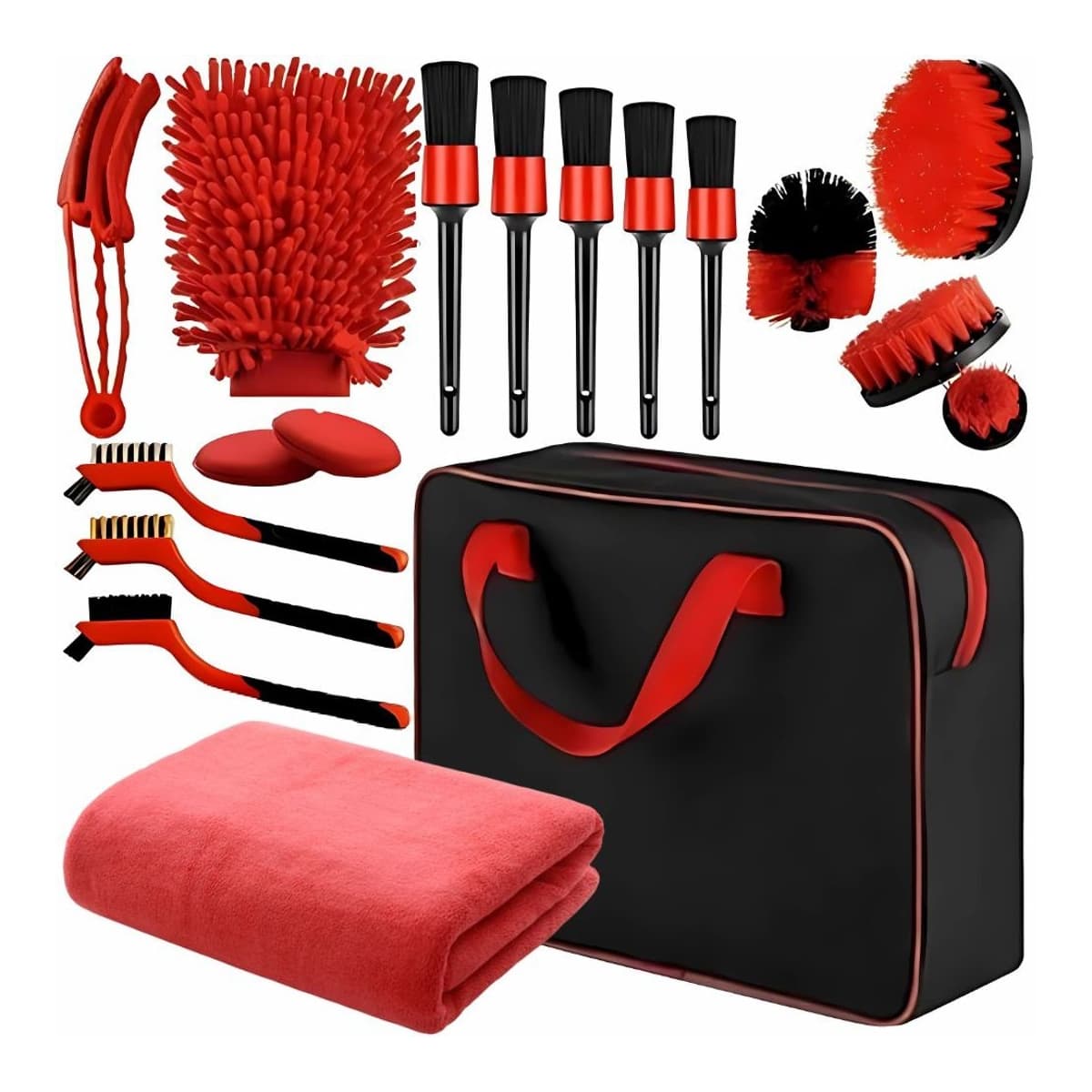 Biltvättsset med 19 delar i organiserväska