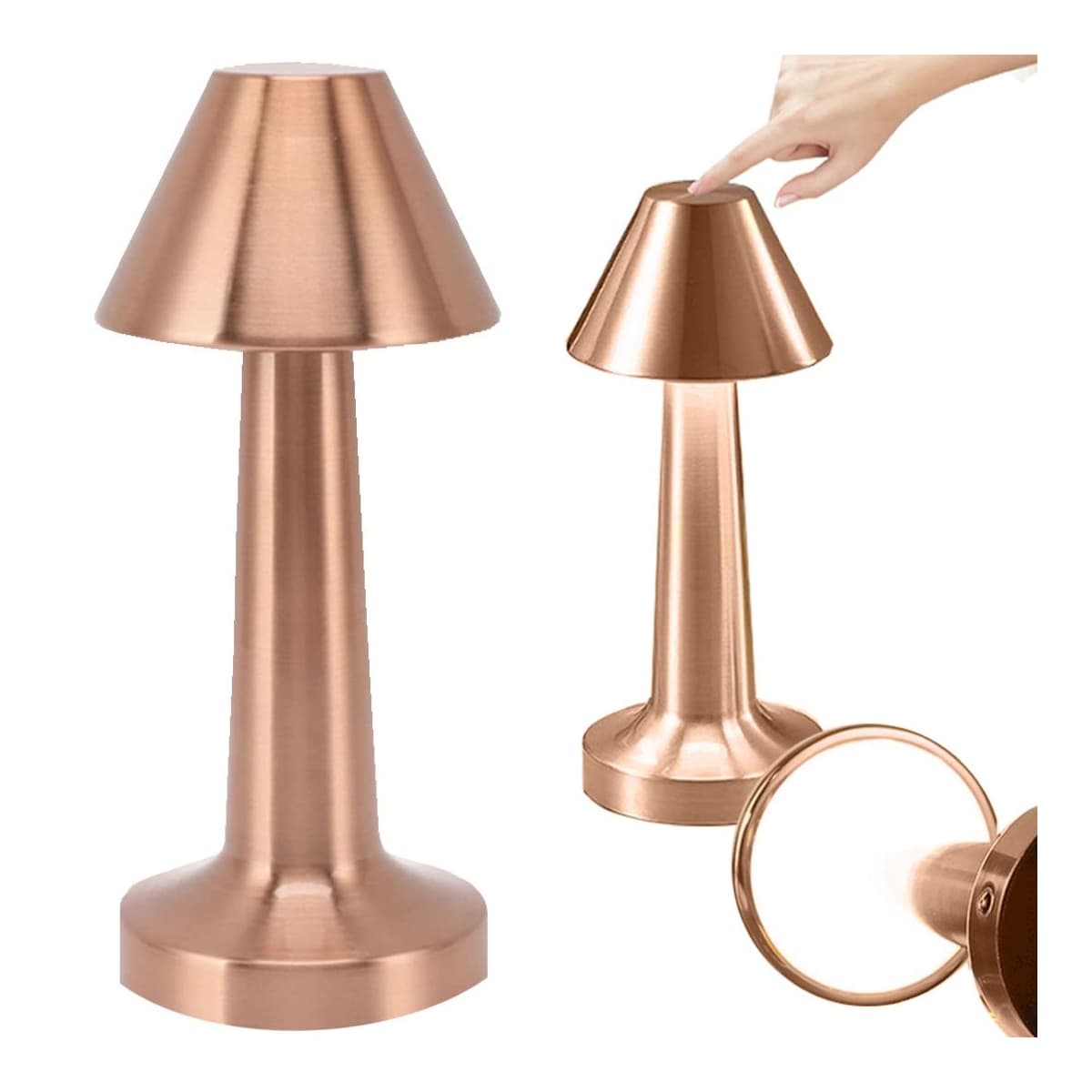 Bordslampa med touch, 3 ljusstyrkor, 23,5 cm