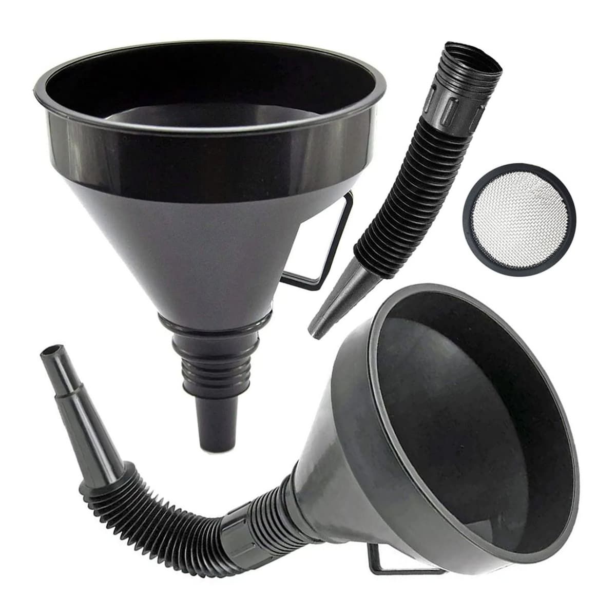 Bränslefunnel med sil, 16 cm diameter