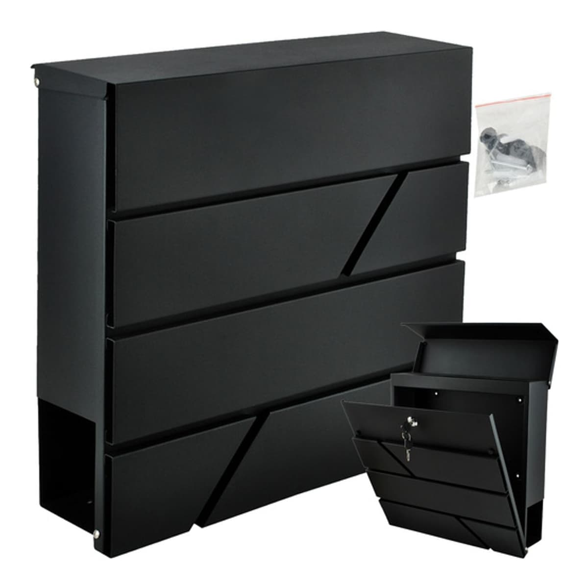 Brevlåda antracit, A4-format, 37x36,7 cm