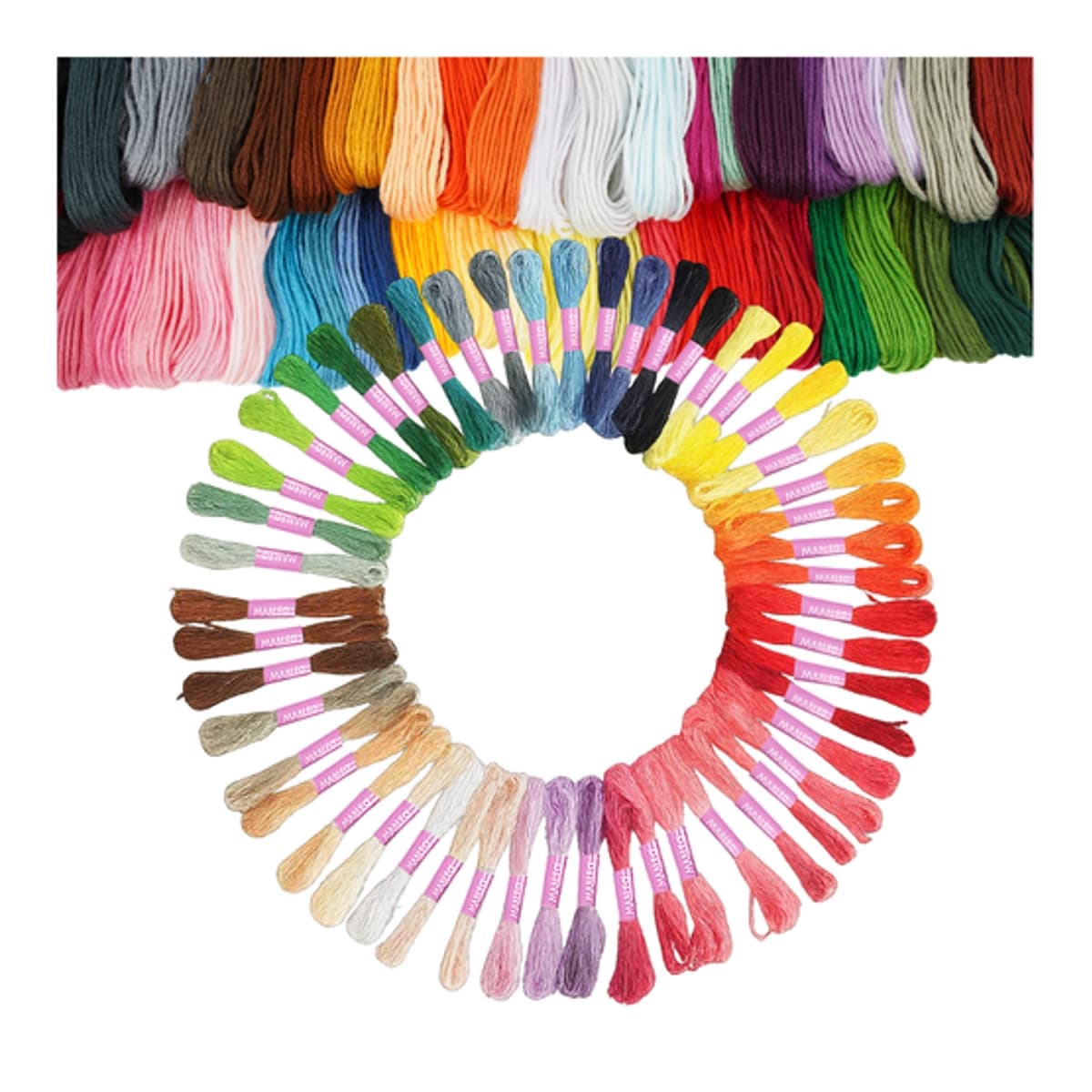 Brodergarn, 50 färger