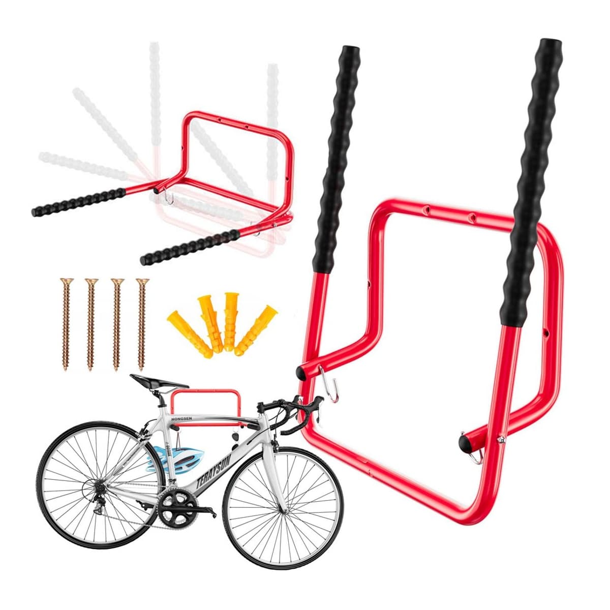 Cykelhållare vägg, vikbar, 2 cyklar, 60 kg