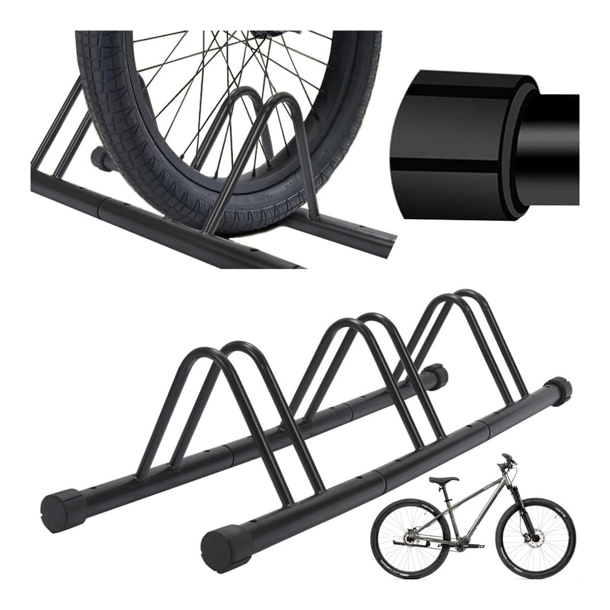 Cykelställ för 3 cyklar, 106,5 cm bredd