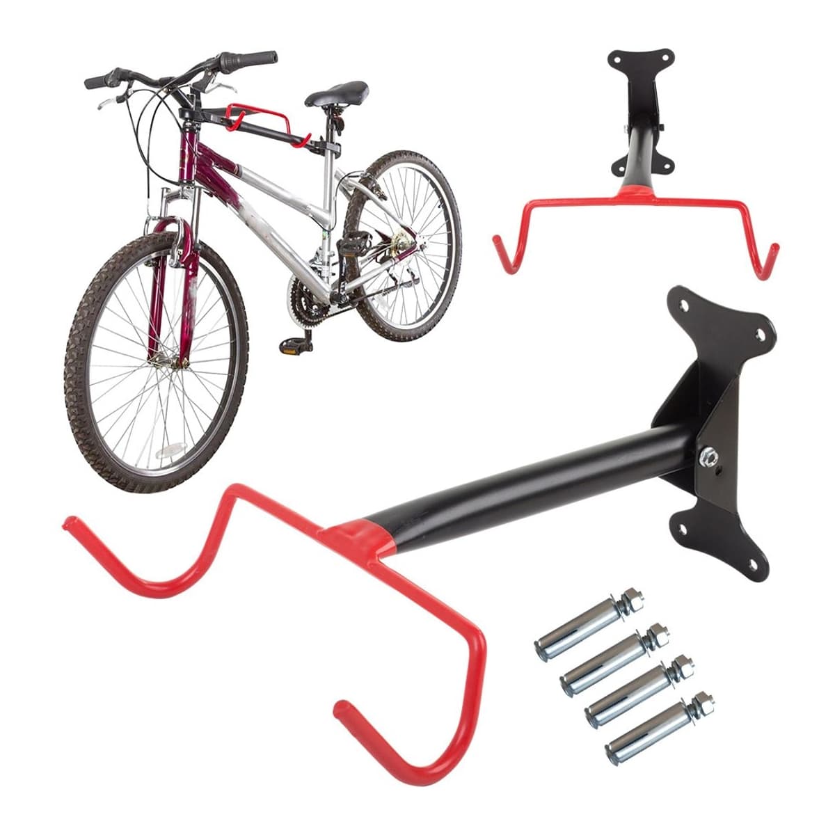 Cykelupphängning, vägg, 2 krokar, 30 kg