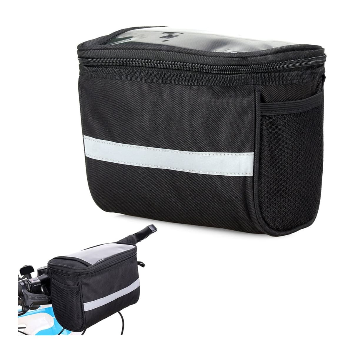 Cykelväska för styre, vattentät, 21 cm