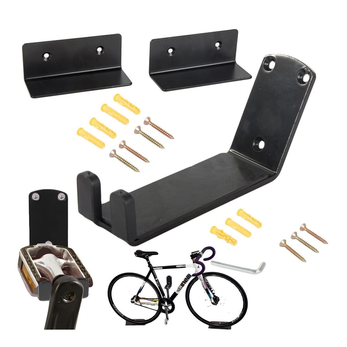 Cykelväggfäste, metall, upp till 30 kg