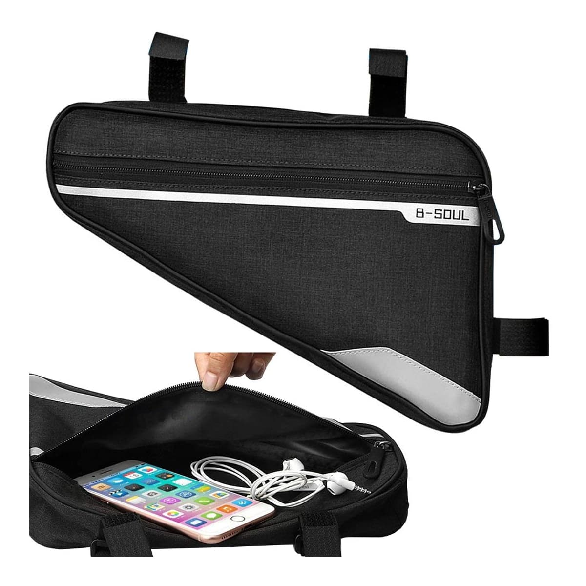 Cykelväska för rammontering, 34x30x20 cm