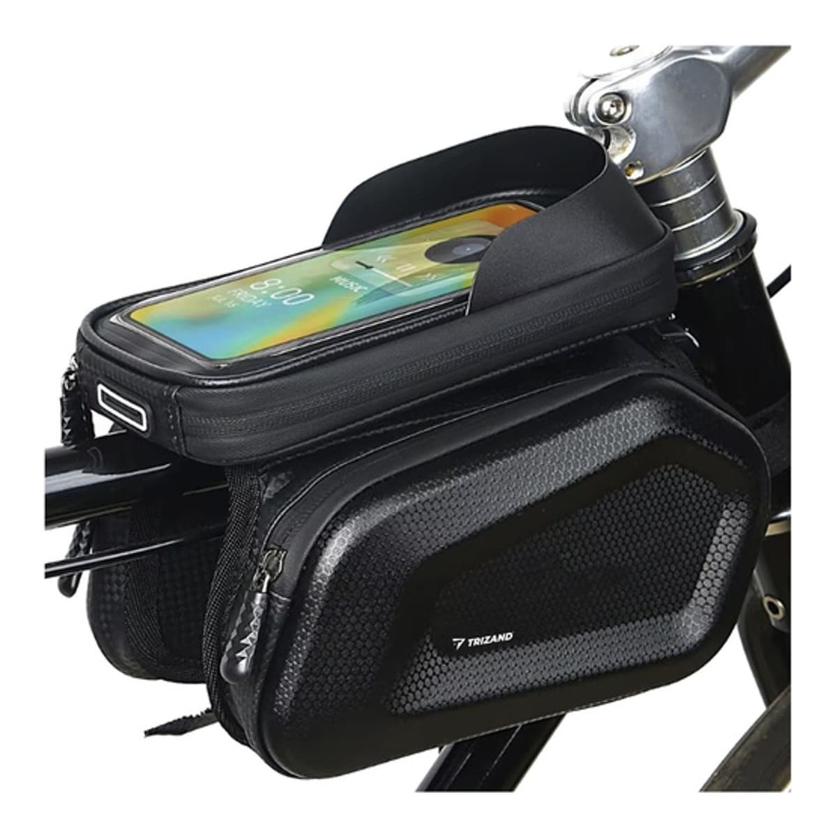 Cykelväska med mobilfodral, 20x19x17 cm