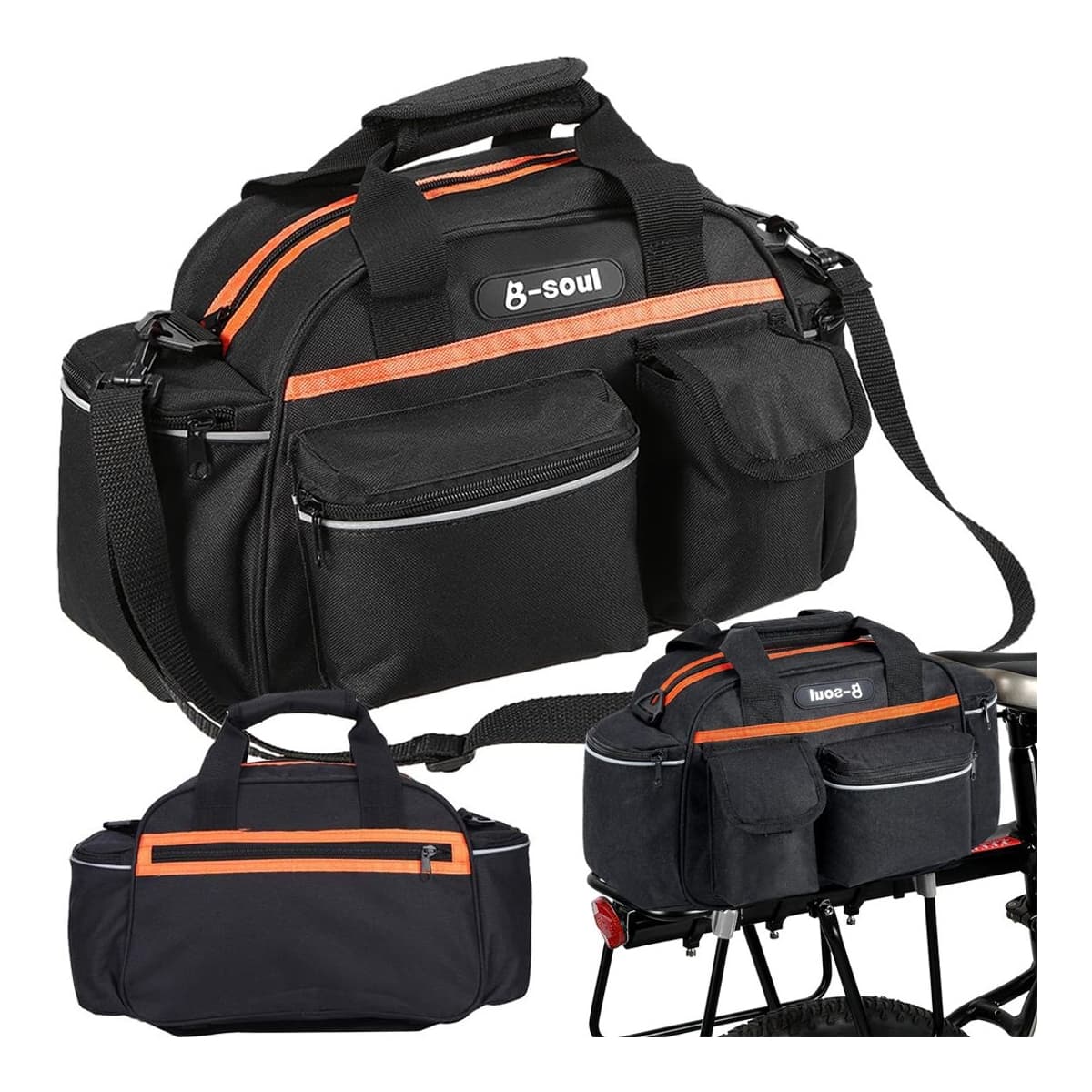 Cykelväska för pakethållare, 15L, vattentät