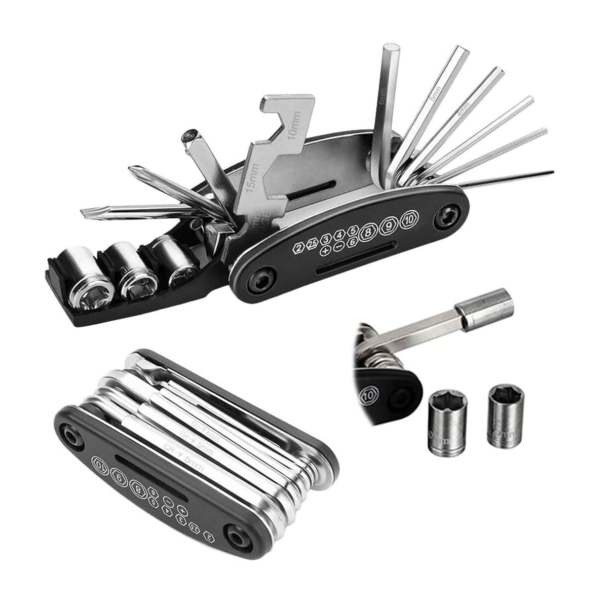 Cykelverktyg 16-i-1, fällbar multitool