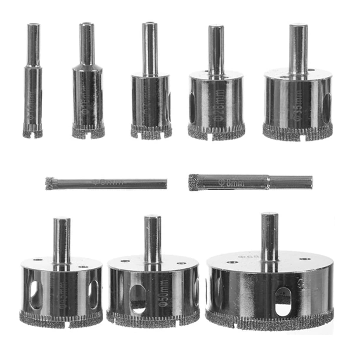 Diamanthålsågset, 10 storlekar 6-68 mm