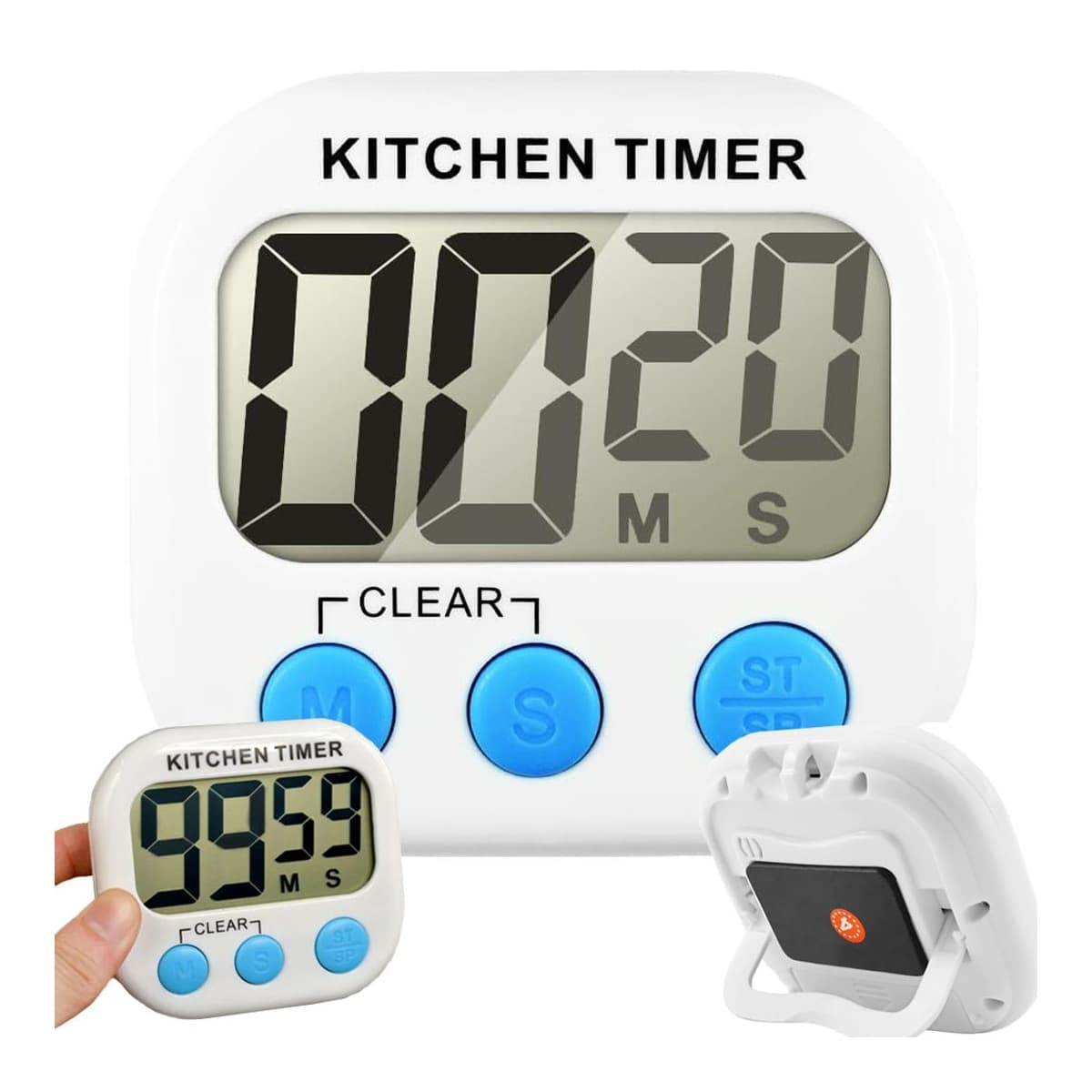 Digital kökstimer med magnet, LCD-display