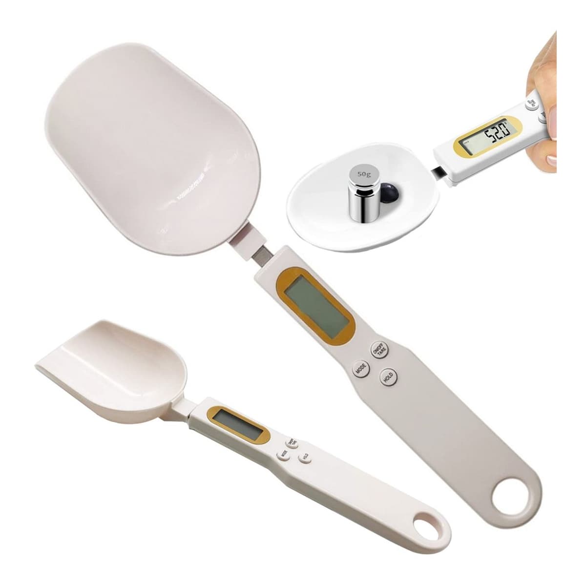 Digital köksvåg-sked, 0,1-500 g, LCD-display