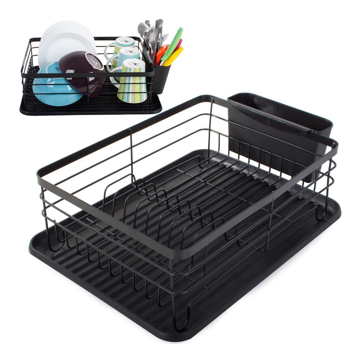 Diskställ med droppbricka, 43 x 32 cm