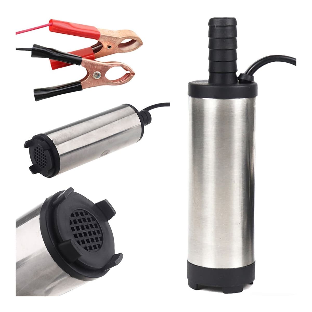 Dränkpump 12V, 12 l/min, rostfritt stål