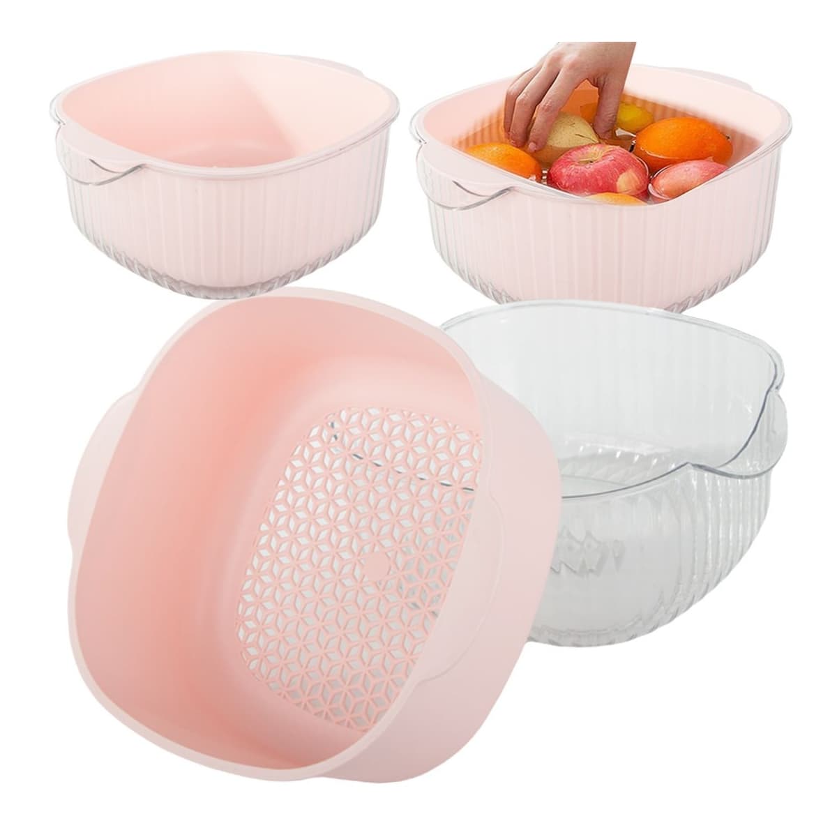 Dubbel skål med sil, 6 liter, 29 cm