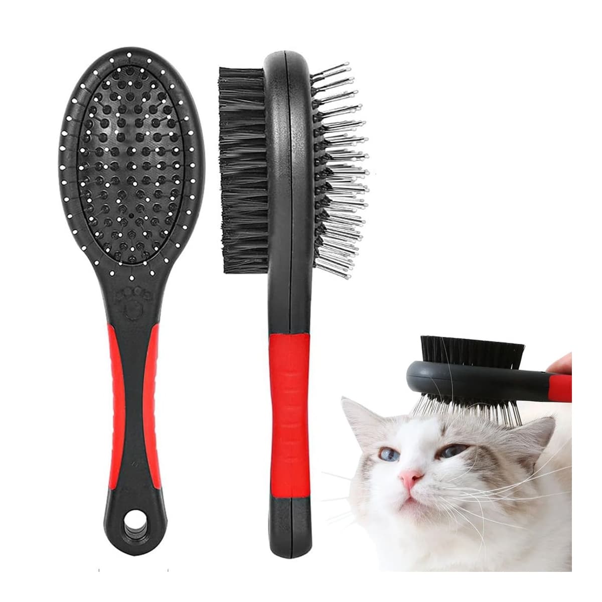 Dubbelsidig hundborste, 21,5 cm