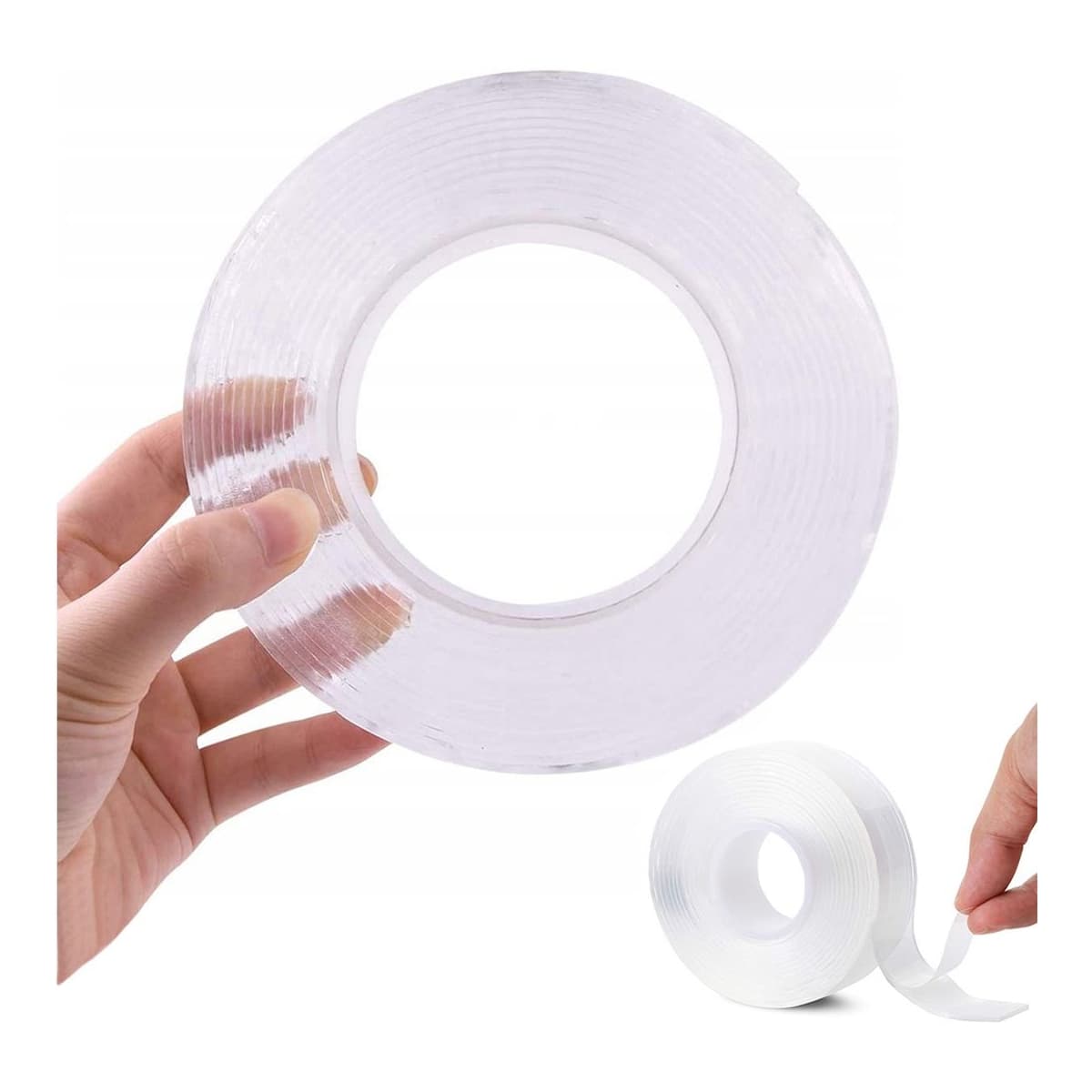 Dubbelsidig nanotejp, transparent, 3 m x 3 cm