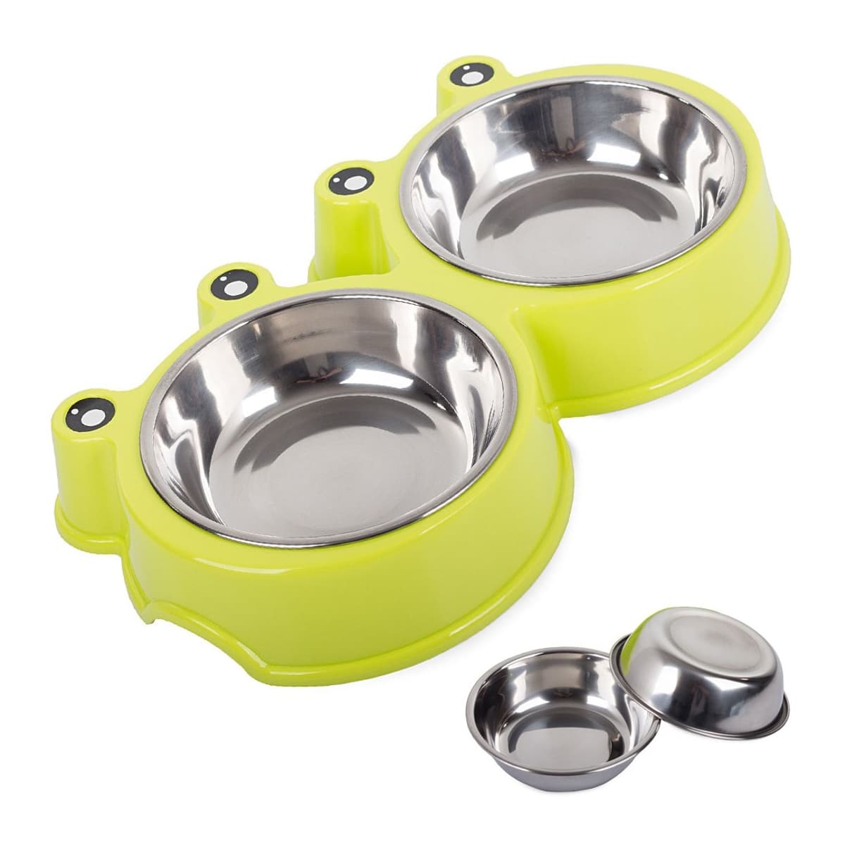 Dubbelskål för hund/katt, 300ml x 2