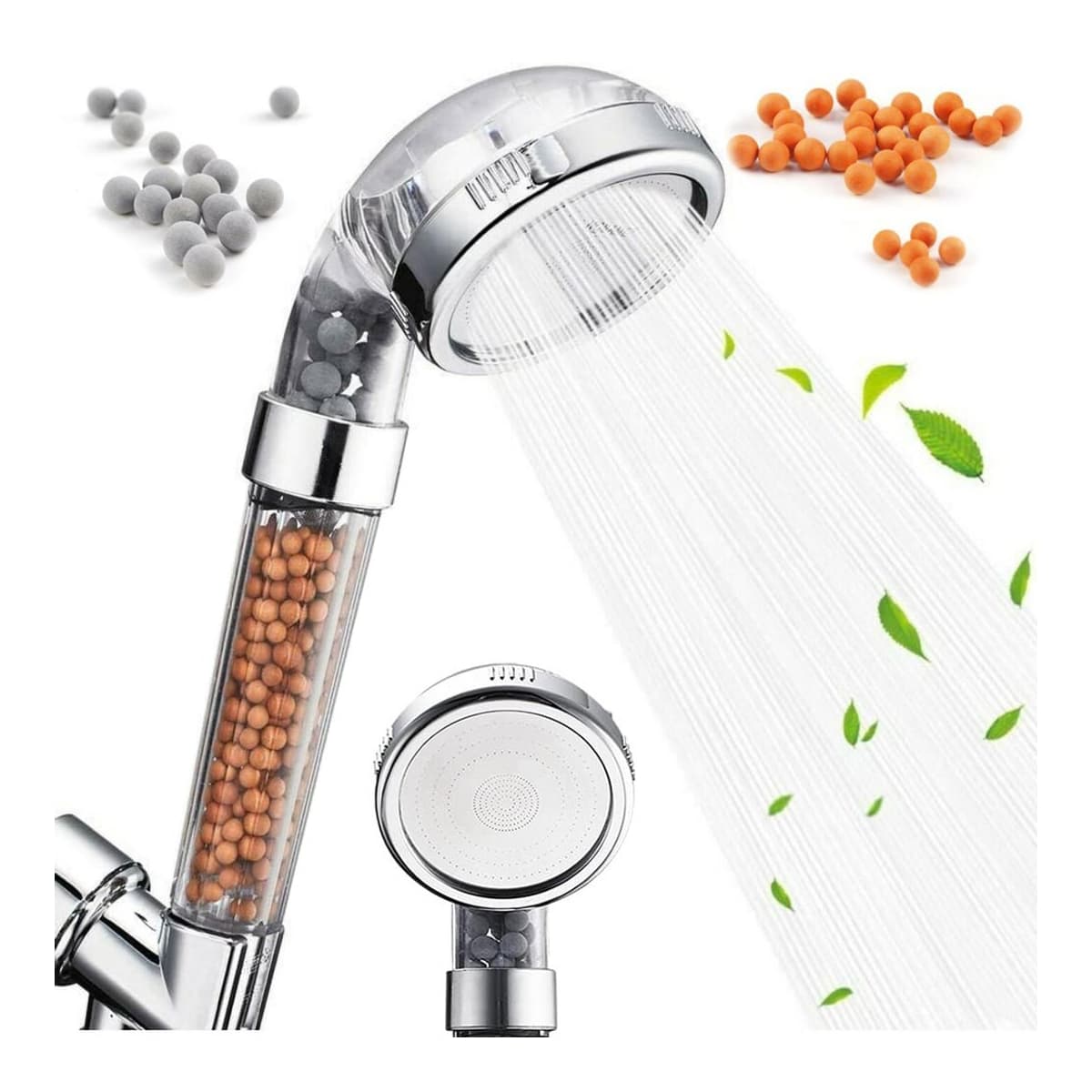 Duschhandtag med turmalinfilter, 6,5 cm