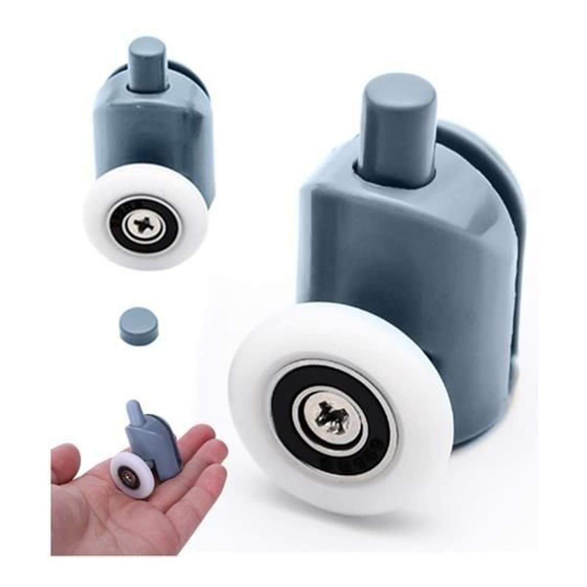 Duschkabinrulle, enkel, nedre, 23 mm