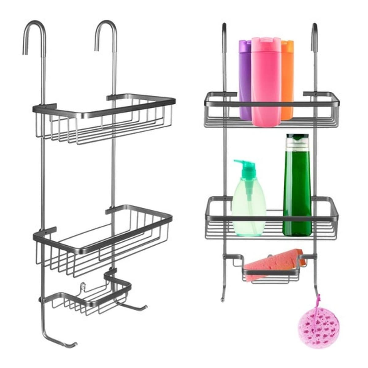 Duschkorg hängande, 3 hyllor, aluminium