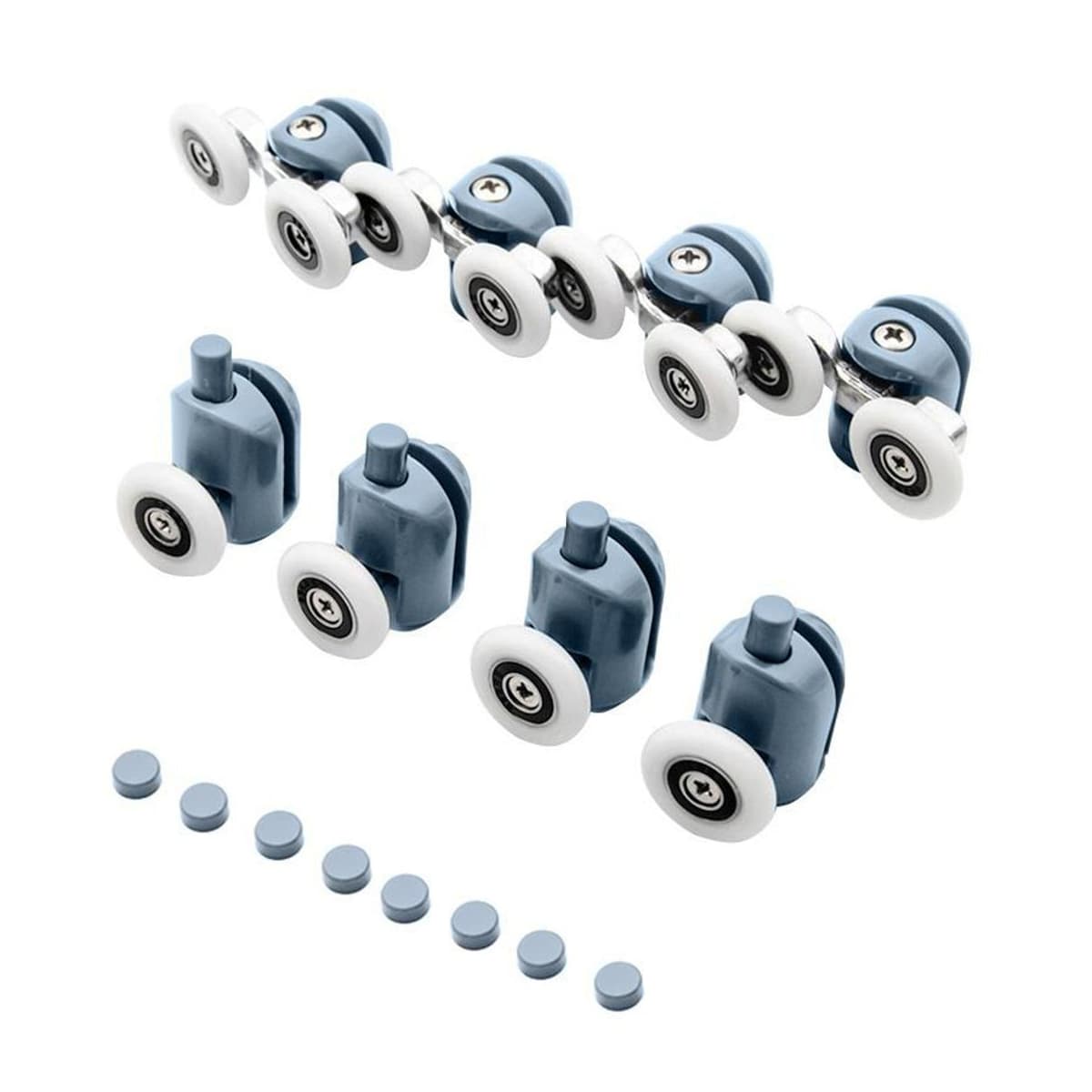 Duschrullar för duschkabin, 8 delar