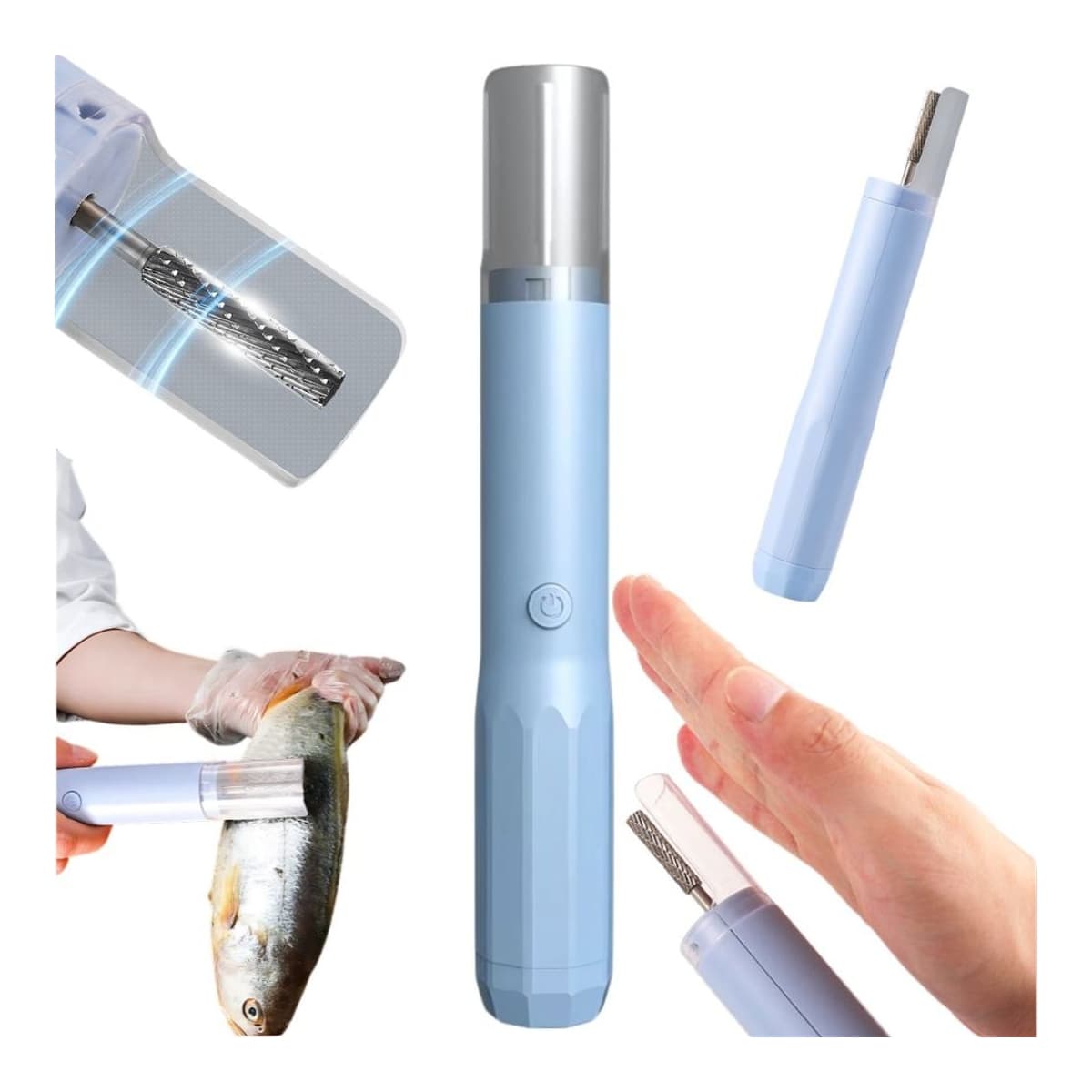 Elektrisk fjällskrapa, uppladdningsbar, IPX7