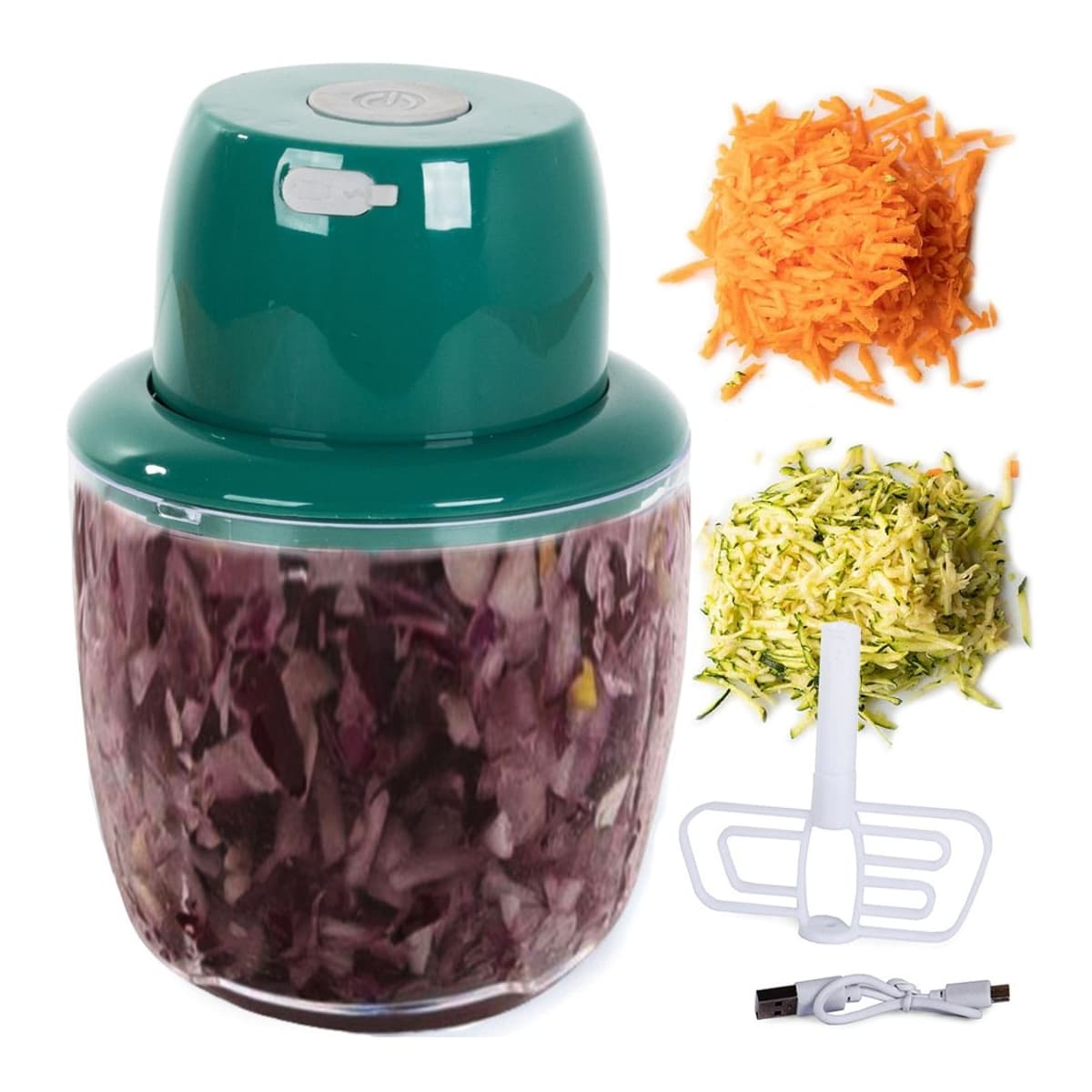 Elektrisk grönsakshack, uppladdningsbar, 1L