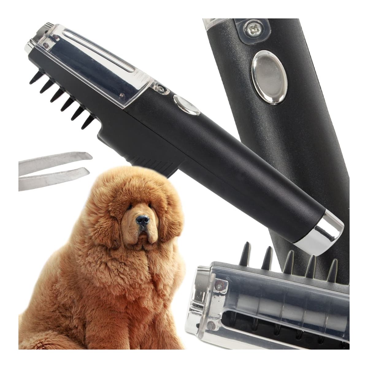 Elektrisk pälskam för hund och katt, 21 cm