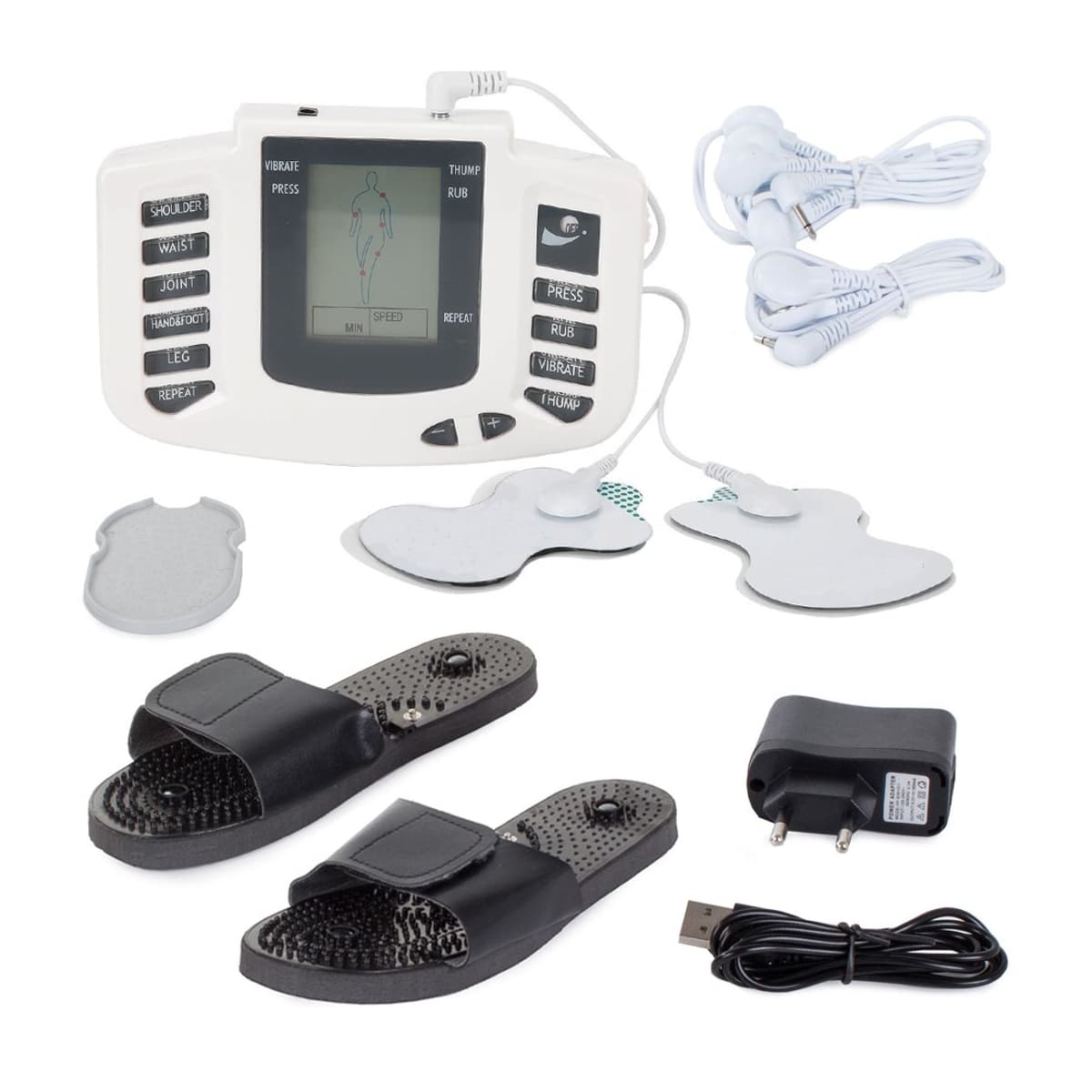 Elektrostimulator EMS/TENS med fotelektroder