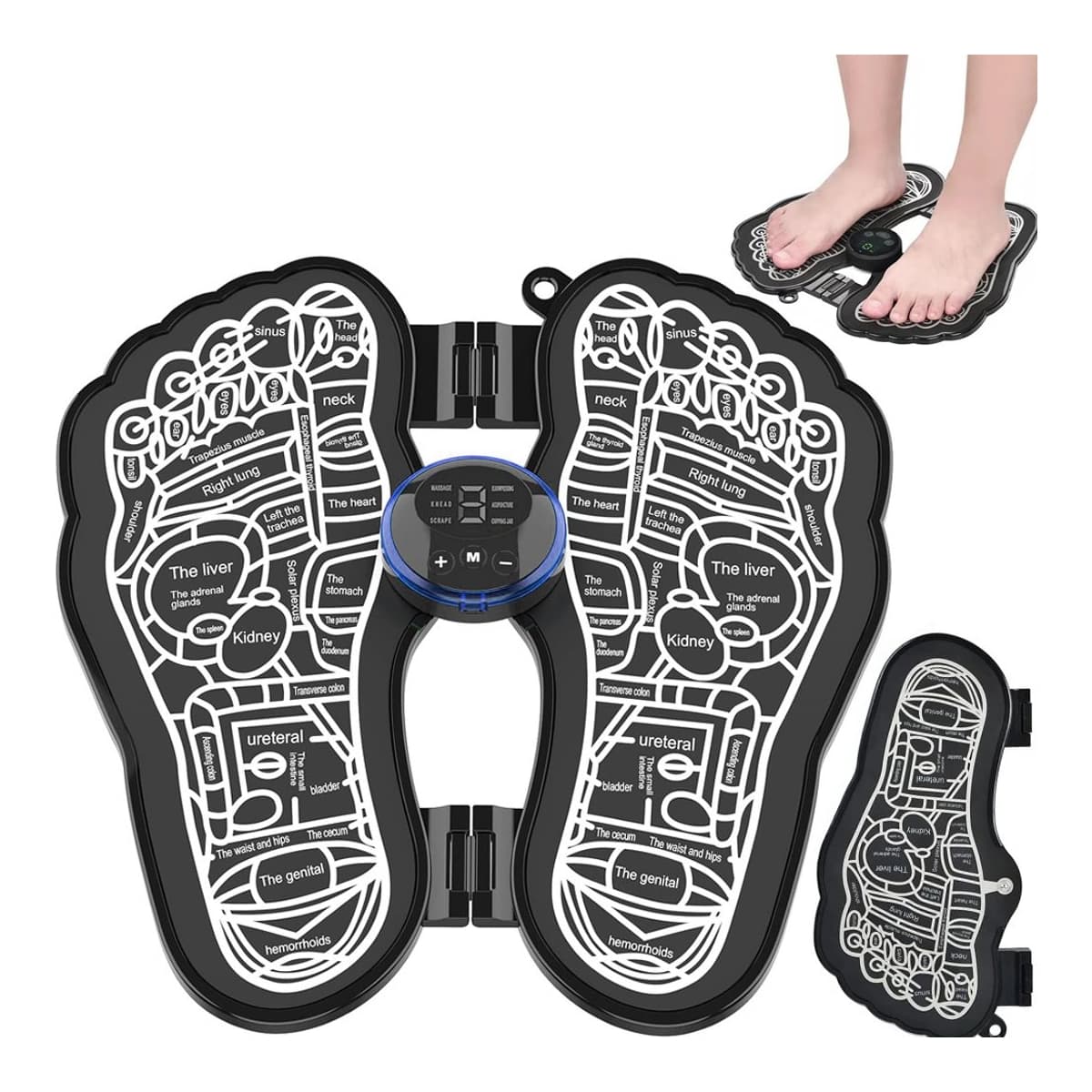 EMS-fotmassagematta med elektrostimulering